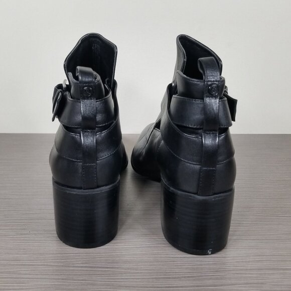Treasure & Bond Cutout Ankle Booties, Black Leather, Womens Size 8.5 M - Picture 5 of 12